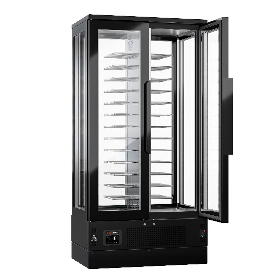 Холодильна шафа для вина 1,0 x 0,61 (2 скл.дверцята / місткість: 120 б) GGM Gastro WKF120 1