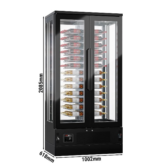 Холодильна шафа для вина 1,0 x 0,61 (2 скл.дверцята / місткість: 120 б) GGM Gastro WKF120 0