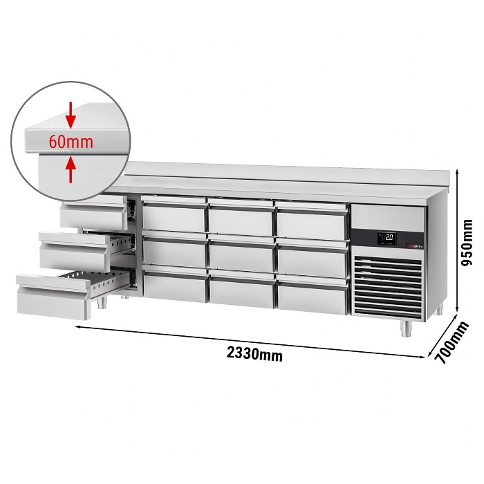 Холодильний стіл GGM Gastro KTF227AND-EF#12S 0