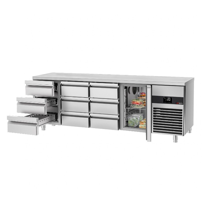 Холодильний стіл GGM Gastro KTF227ND-EF#1T#9S 2