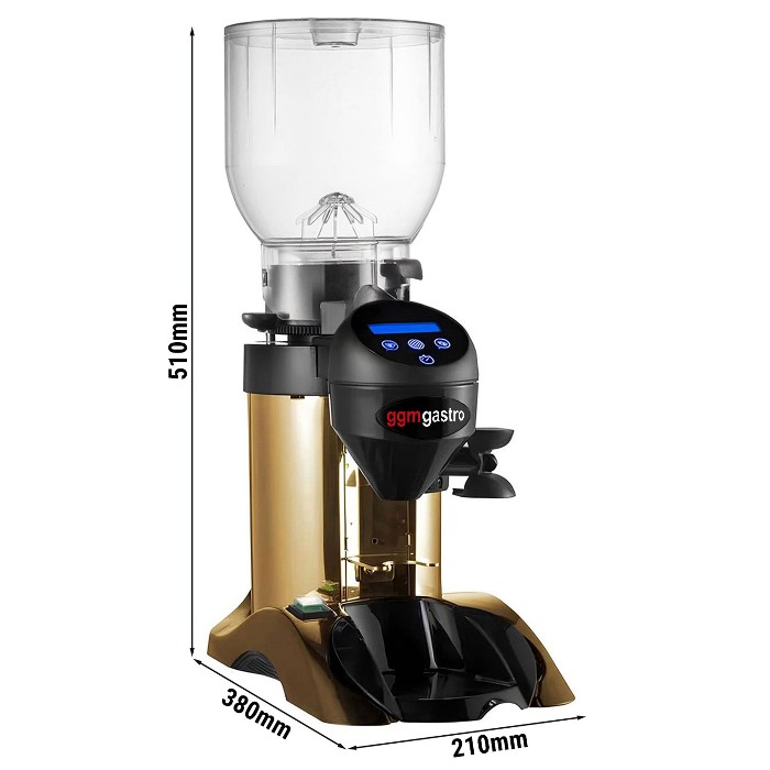 Кофемолка профессиональная золотая - 2кг GGM Gastro MC9T-GOLD 0