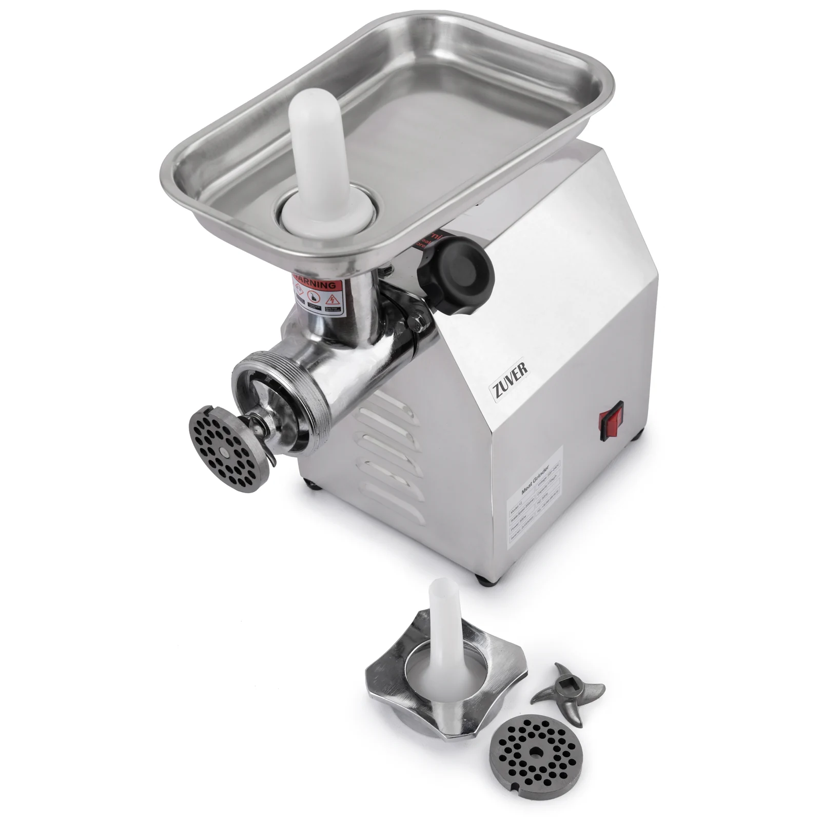Мясорубка профессиональная ZUVER Grinder Profi Budget 850W мотор алюминий горловина из стали 1