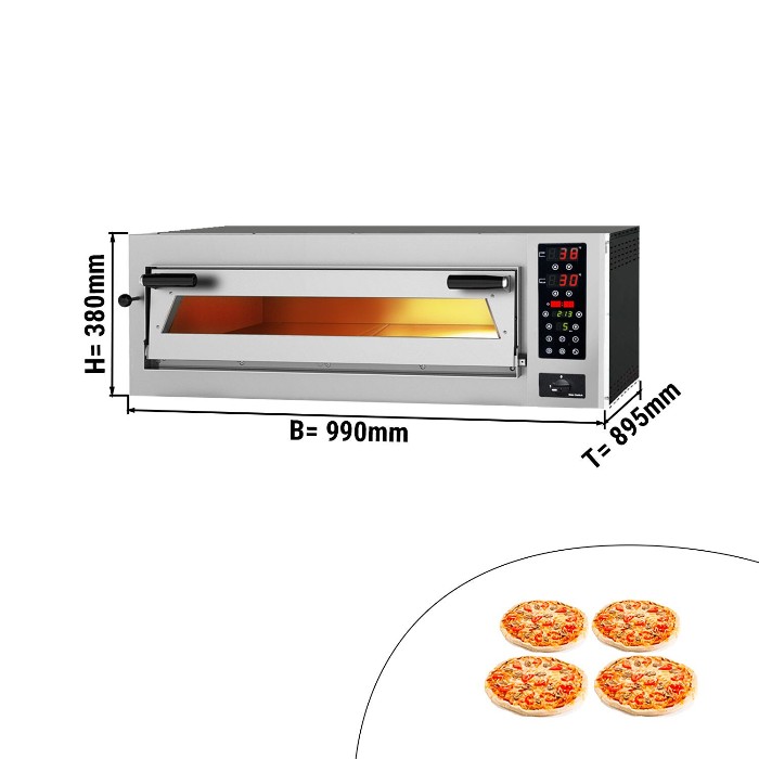 Печь для пиццы, 4 x 35 см, 1 камера GGM Gastro PEP44TC 0
