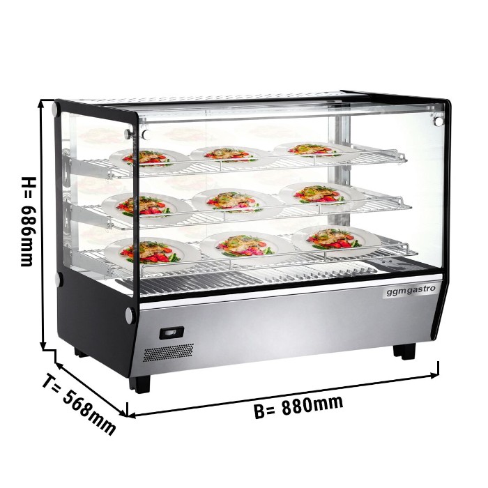 Теплова настільна вітрина - об'єм: 160 л GGM Gastro THVNR160 0