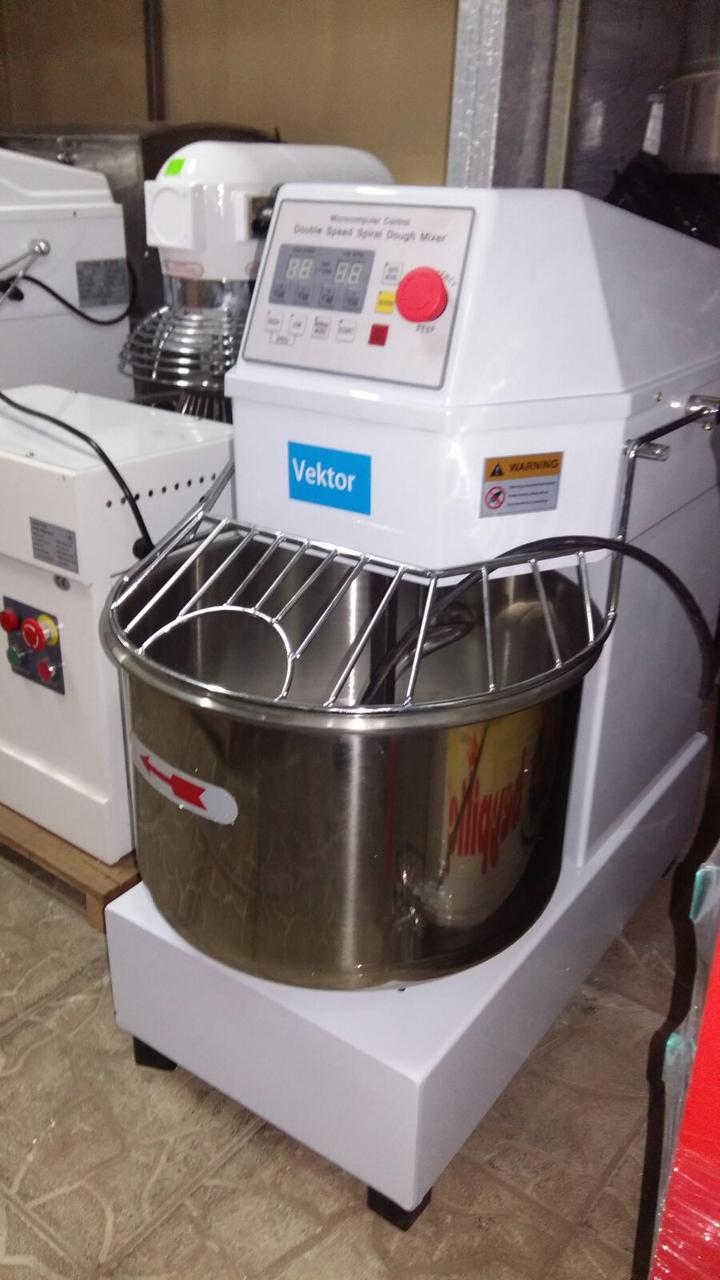 Тестомес спиральный двускоросростной Vektor HS 30, 30L с электронным управлением 0