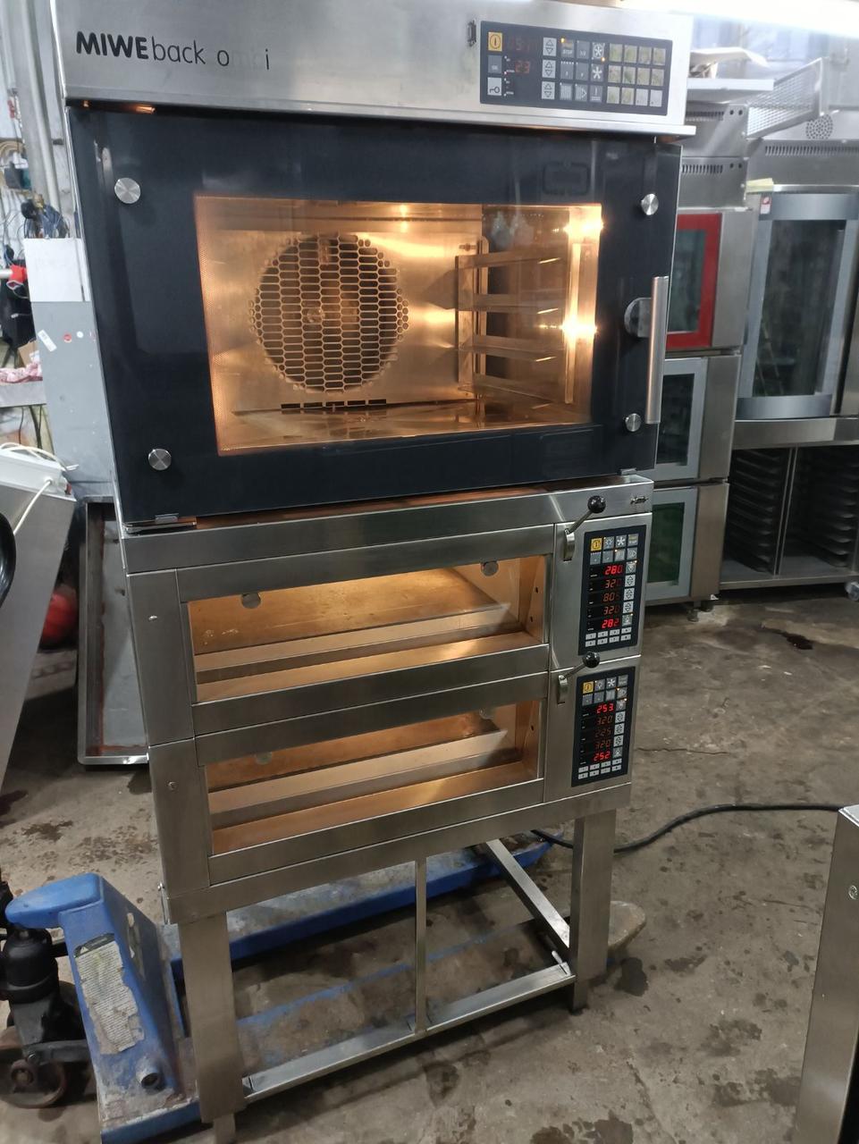 Комби-печь MIWE Backcombi 4.64/c2-64 с конвекционной печью+подовая двойная+подставка 1