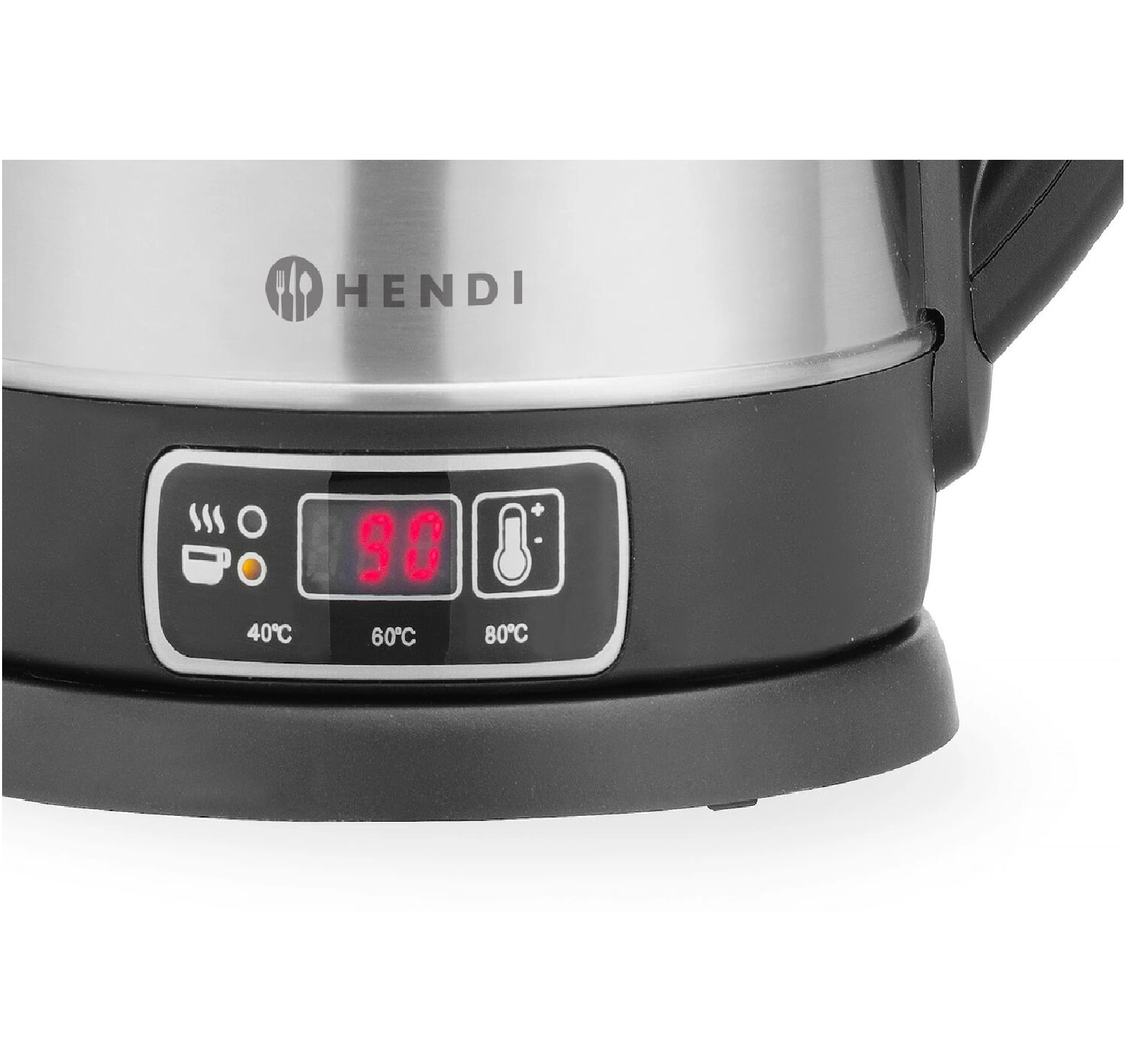Электрический чайник с терморегулятором, HENDI, 1,8L, 230V/1800W, 225x168x(H)288mm 209943 Hendi 18/8 Stainless steel;PP (Polypropylene) 0