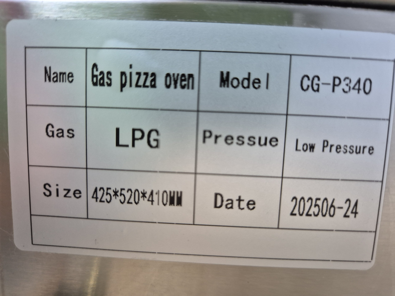 Печь для пиццы газовая Vektor P340  (1 пиццы х Ø 300мм) LPG-газ (под балон) 7