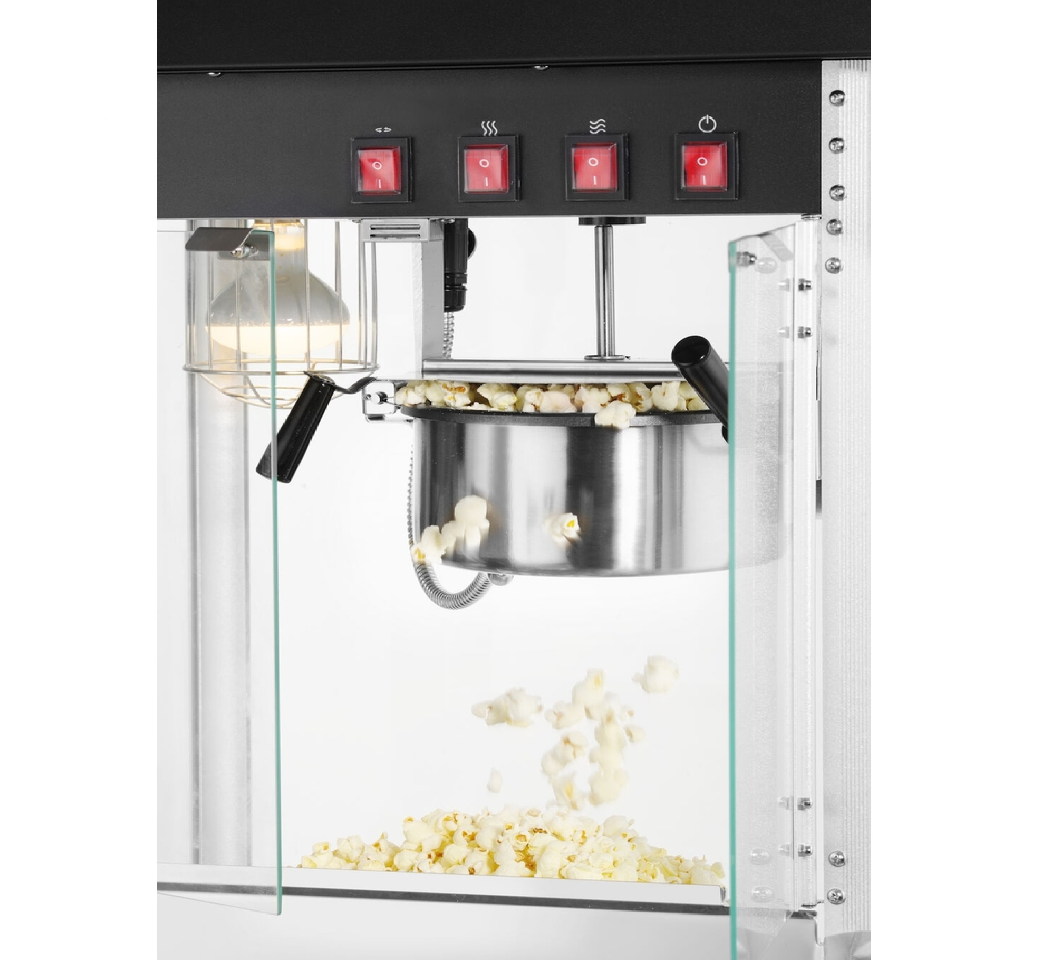 Апарат для приготування попкорну, HENDI, чорний, 230V/1500W, 560x420x(H)770mm 282762 Hendi Aluminium;Stal nierdzewna;Hartowany 0