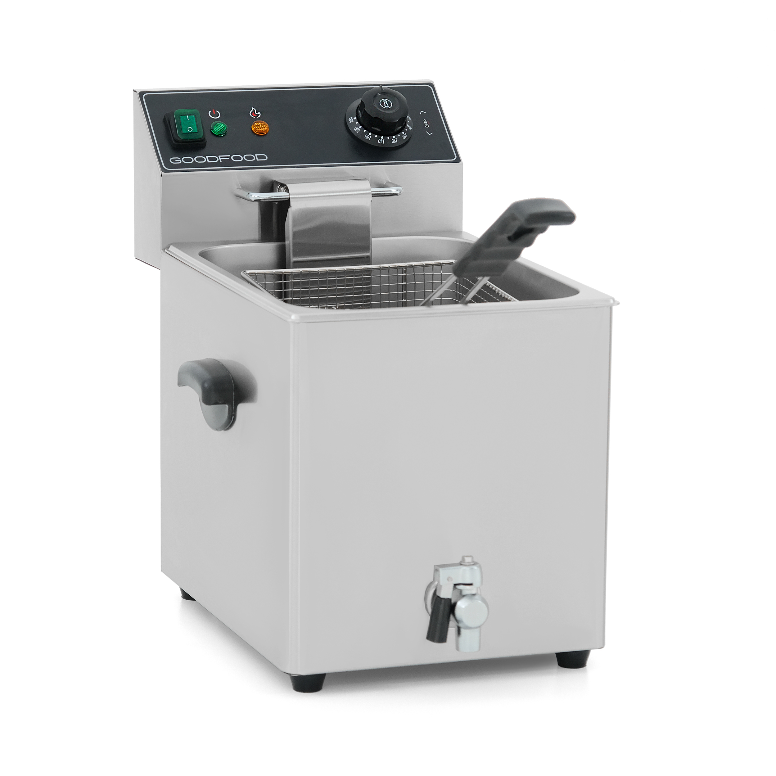 Фритюрница электрическая GoodFood EF8T BLACK с краном 0