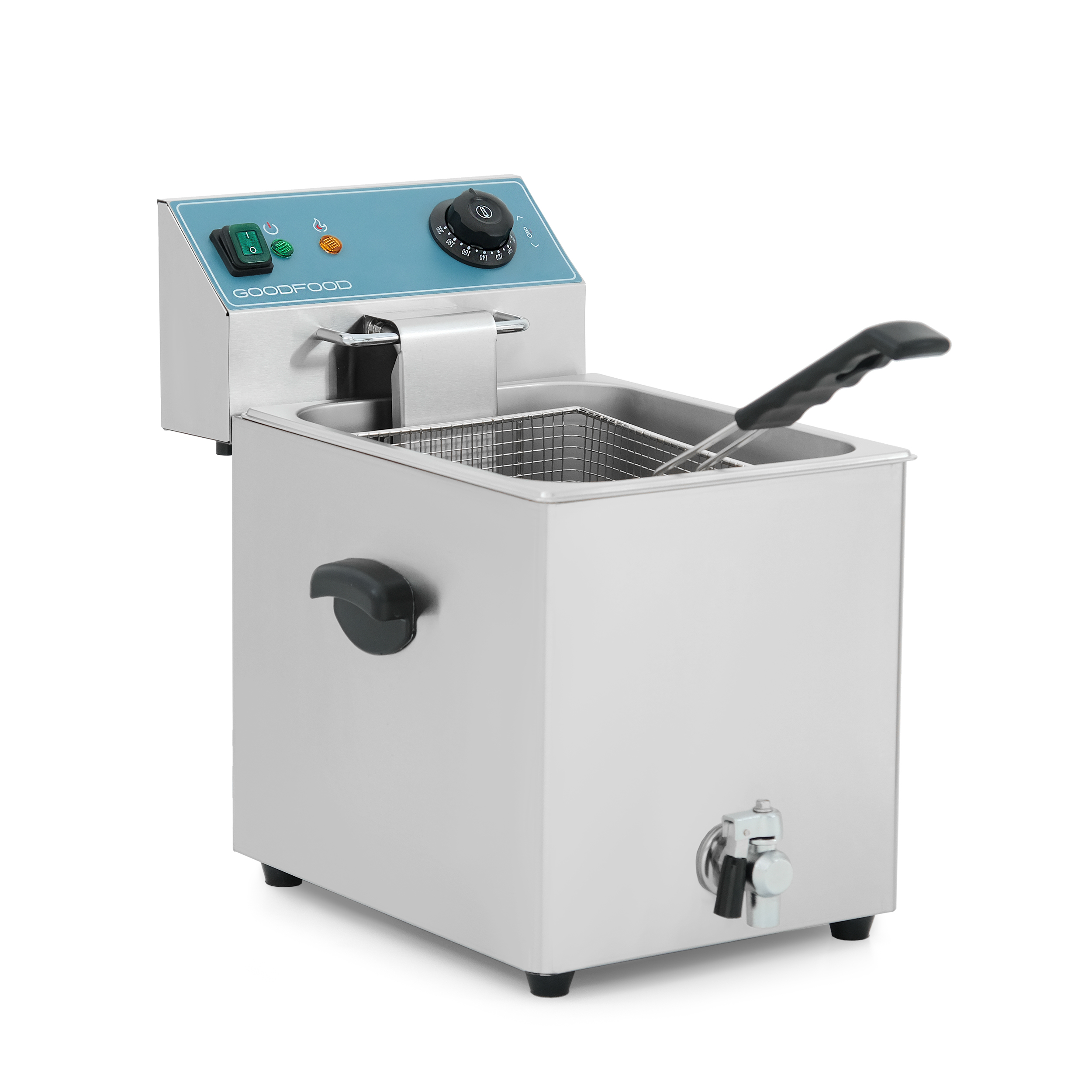 Фритюрница электрическая GoodFood EF8T BLUE с краном 0