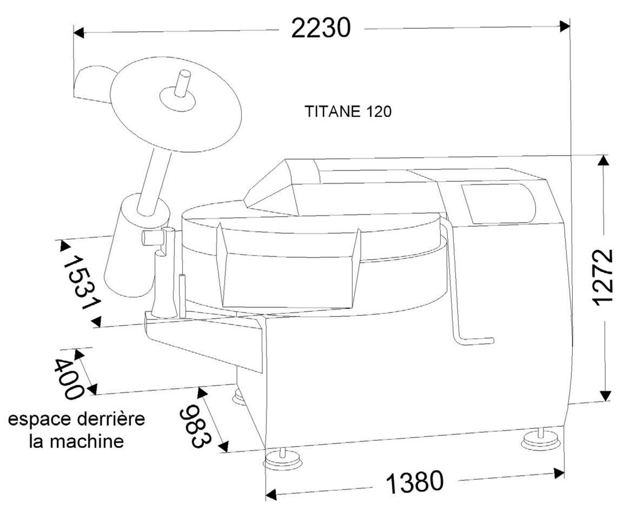 Кутер TITANE 120V (Dadaux) 1