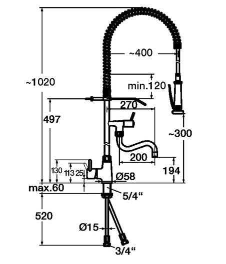 Душ моющий Bartscher 400123 0