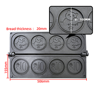 Вафельниця електрична в формі монет ZUVER Coin 2