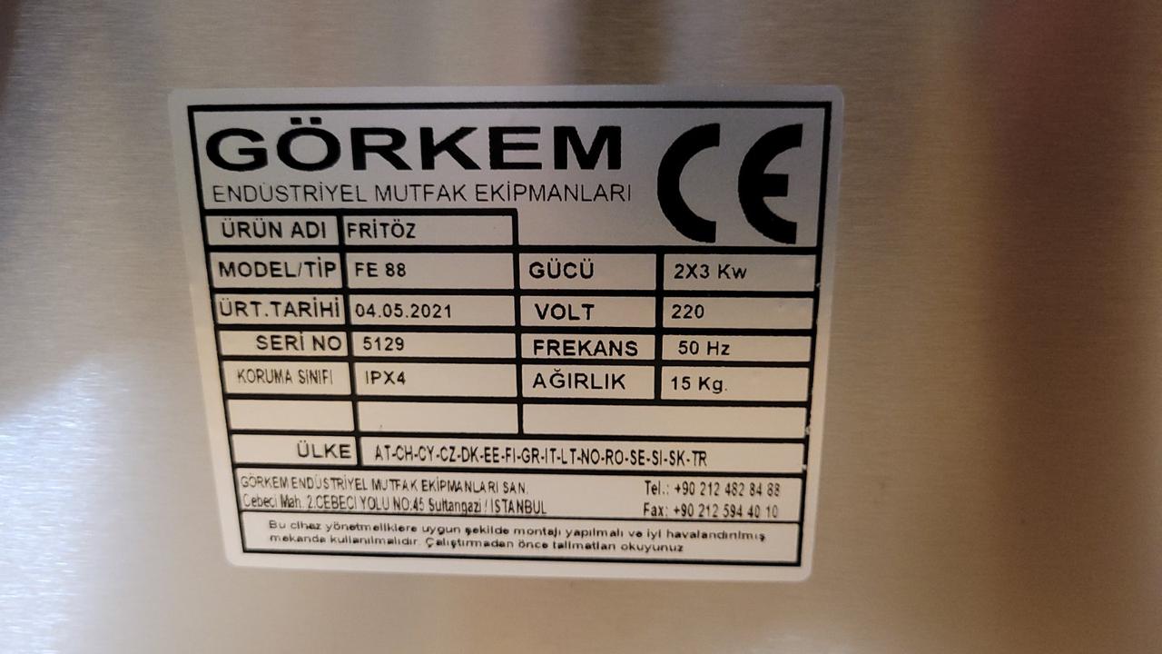 Фритюрниця електрична фритюр подвійний Görkem FE 88 (8+8 літрів) 4