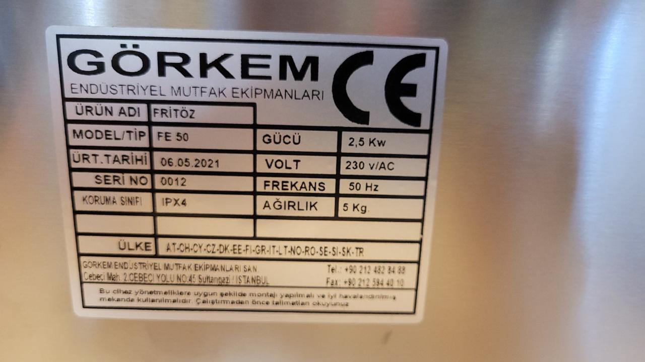  Фритюрница электрическая фритюр Görkem FE 50 (5 литров) 0