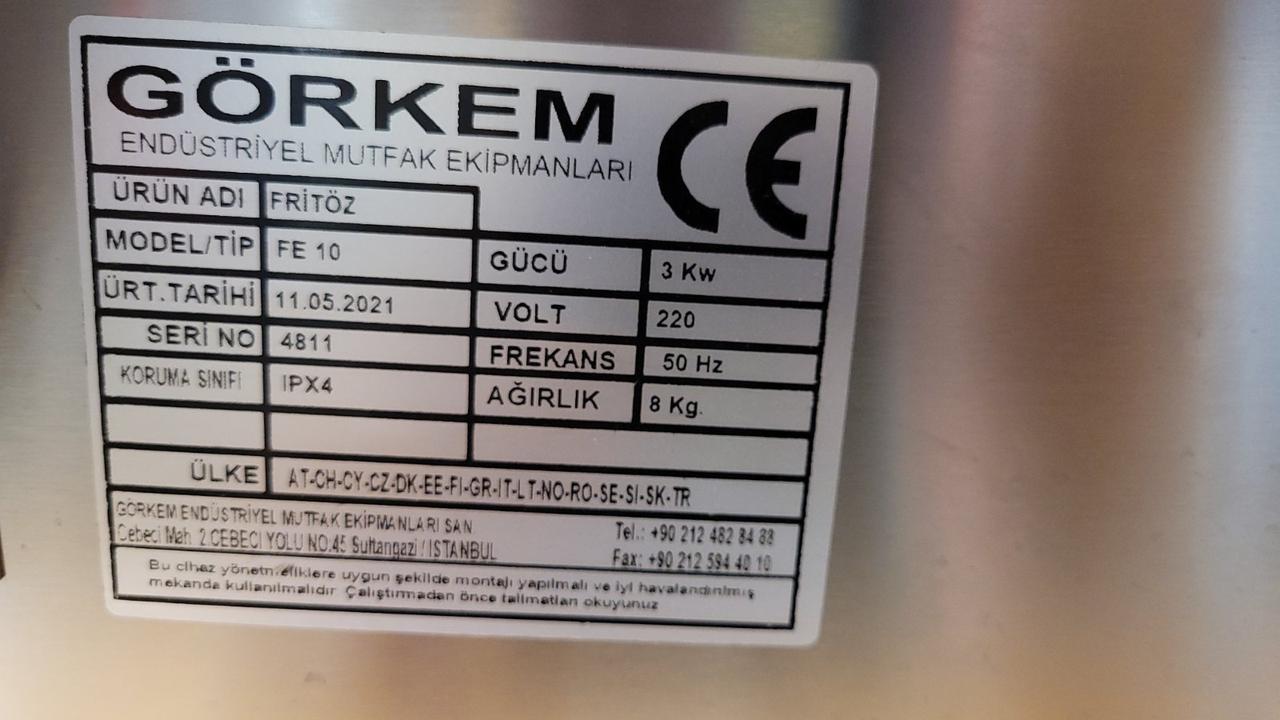 Фритюрница электрическая фритюр Görkem FE 10 (10 литров) 2
