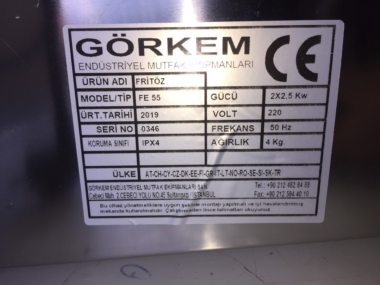 Фритюрница фритюр двойной Görkem FE 1010 (10+10 литров)  2