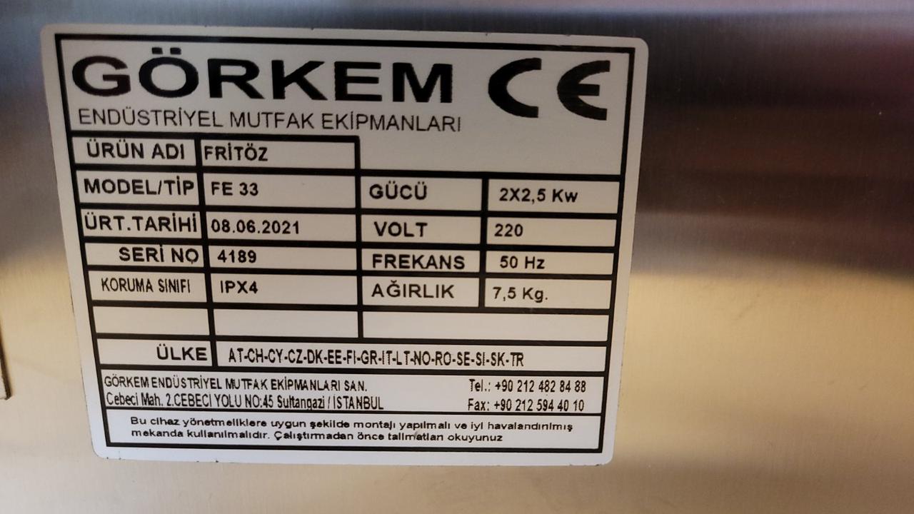 Фритюрница электро фритюр двойной Görkem FE 33 (3+3 литров) 2