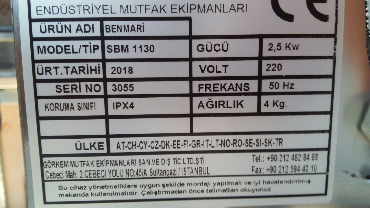 Тепловая витрина. 3 гастроемкости 1/1 Görkem SBM 1130 4