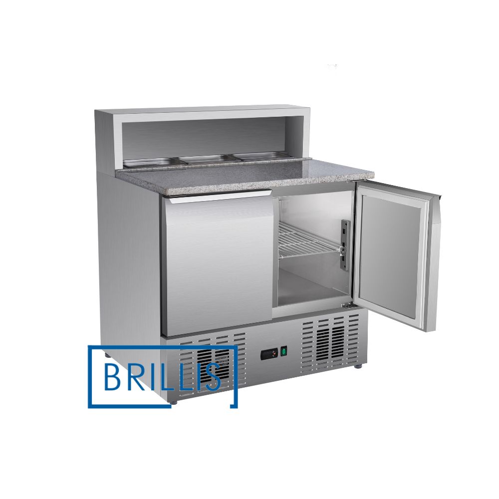 Стол холодильный для пиццы двухдверный BRILLIS PS900 1