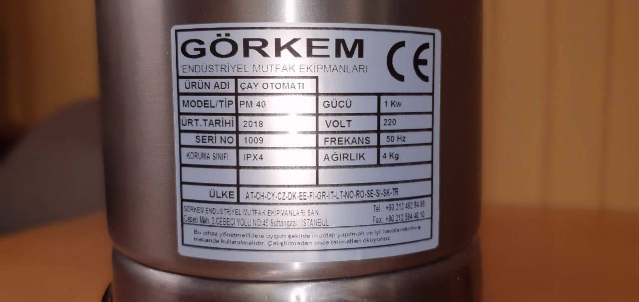 Кип'ятильник-чайник чайник електричний на 2 крани Görkem PM40 1