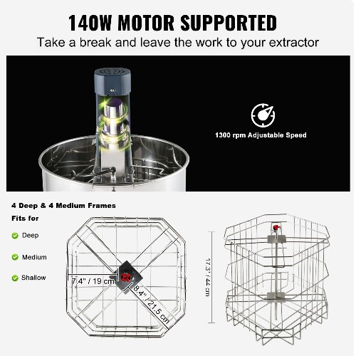 Електрична медогонка Zuver Md10e 140W 7
