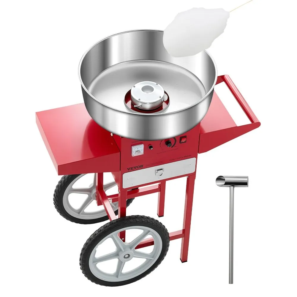 Апарат для солодкої вати з візком професійний VEVOR Cart Sugar Floss Maker 1000W 2