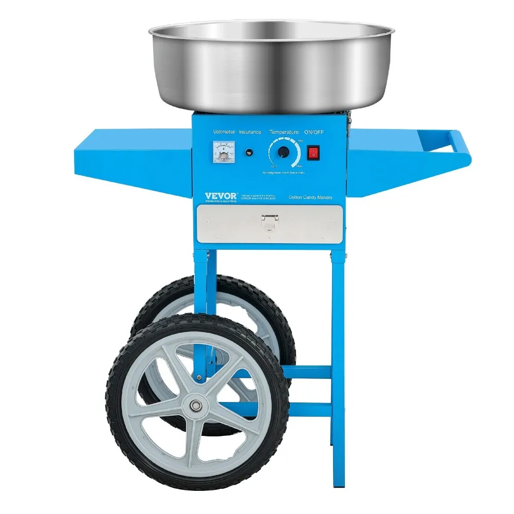 Апарат для солодкої вати з візком професійний VEVOR Cart Sugar Floss Maker 1000W 3