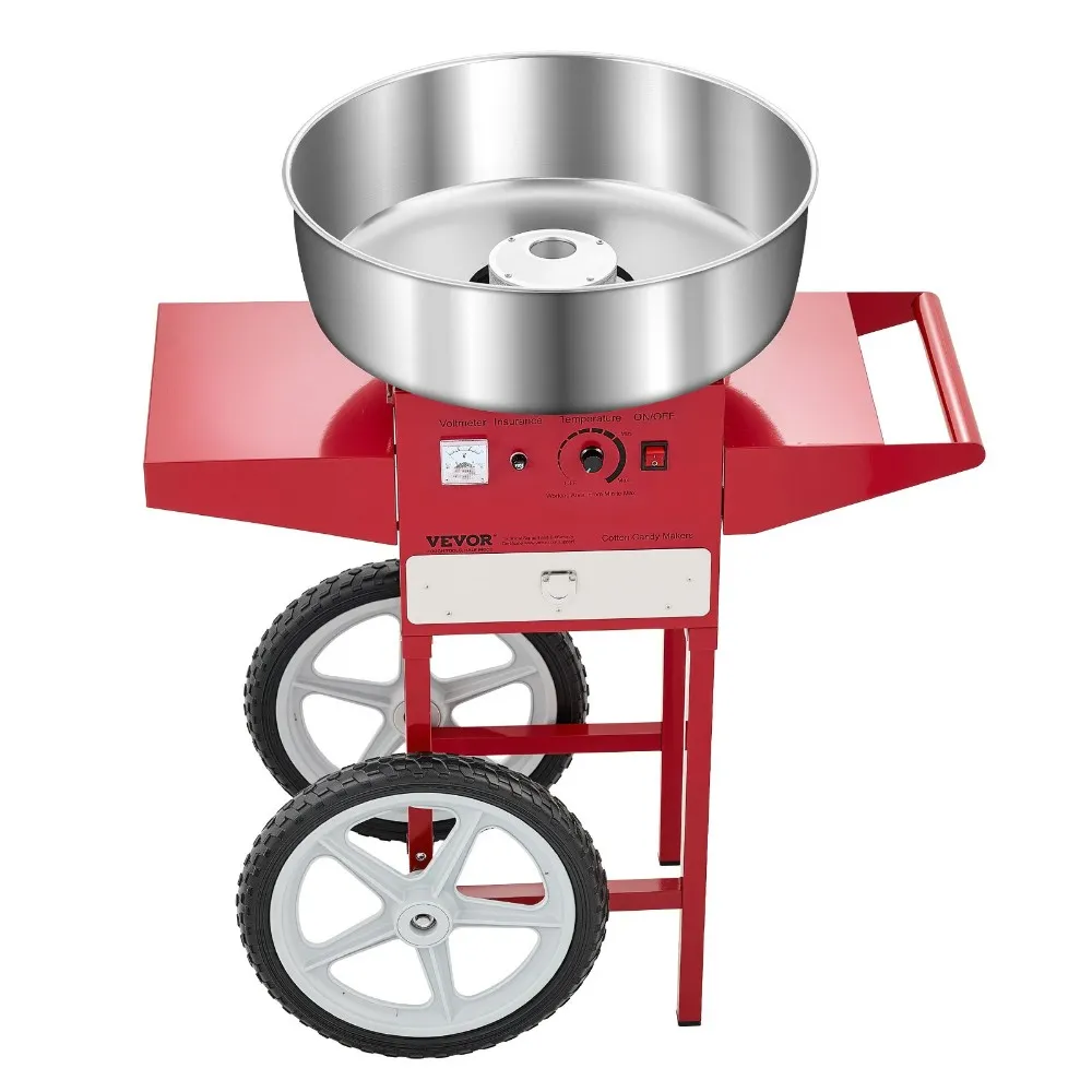 Апарат для солодкої вати з візком професійний VEVOR Cart Sugar Floss Maker 1000W 4