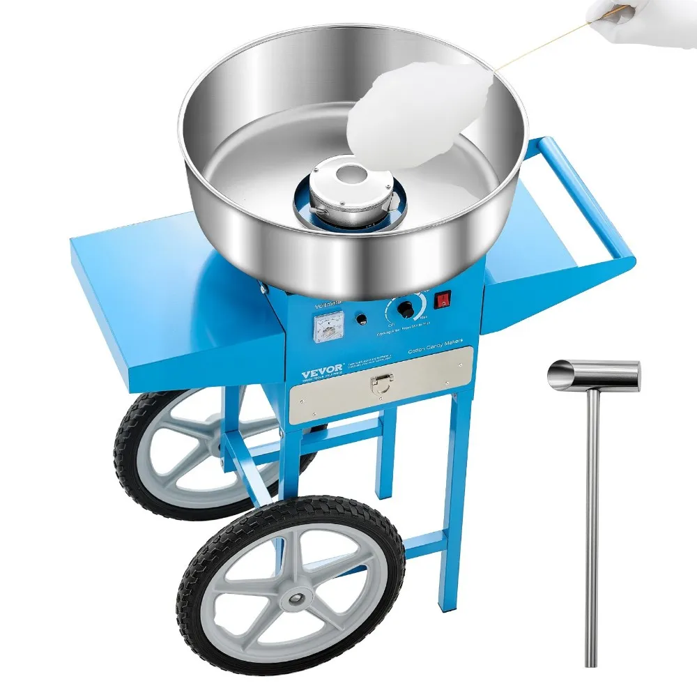 Апарат для солодкої вати з візком професійний VEVOR Cart Sugar Floss Maker 1000W 5