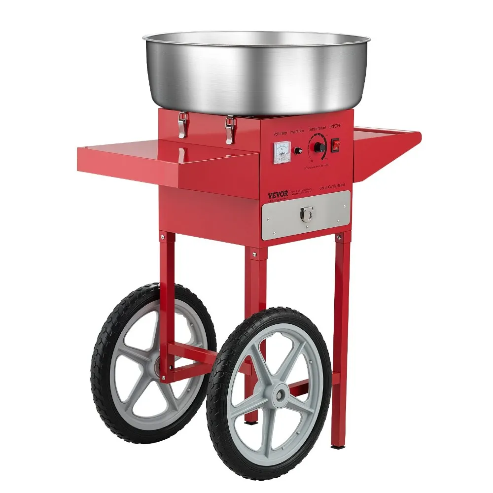 Апарат для солодкої вати з візком професійний VEVOR Cart Sugar Floss Maker 1000W 6