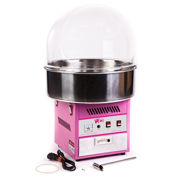 Аппарат для сладкой ваты с тележкой и куполом ZUVER CandyTop Германия 1080W обороты медным двигателем 4