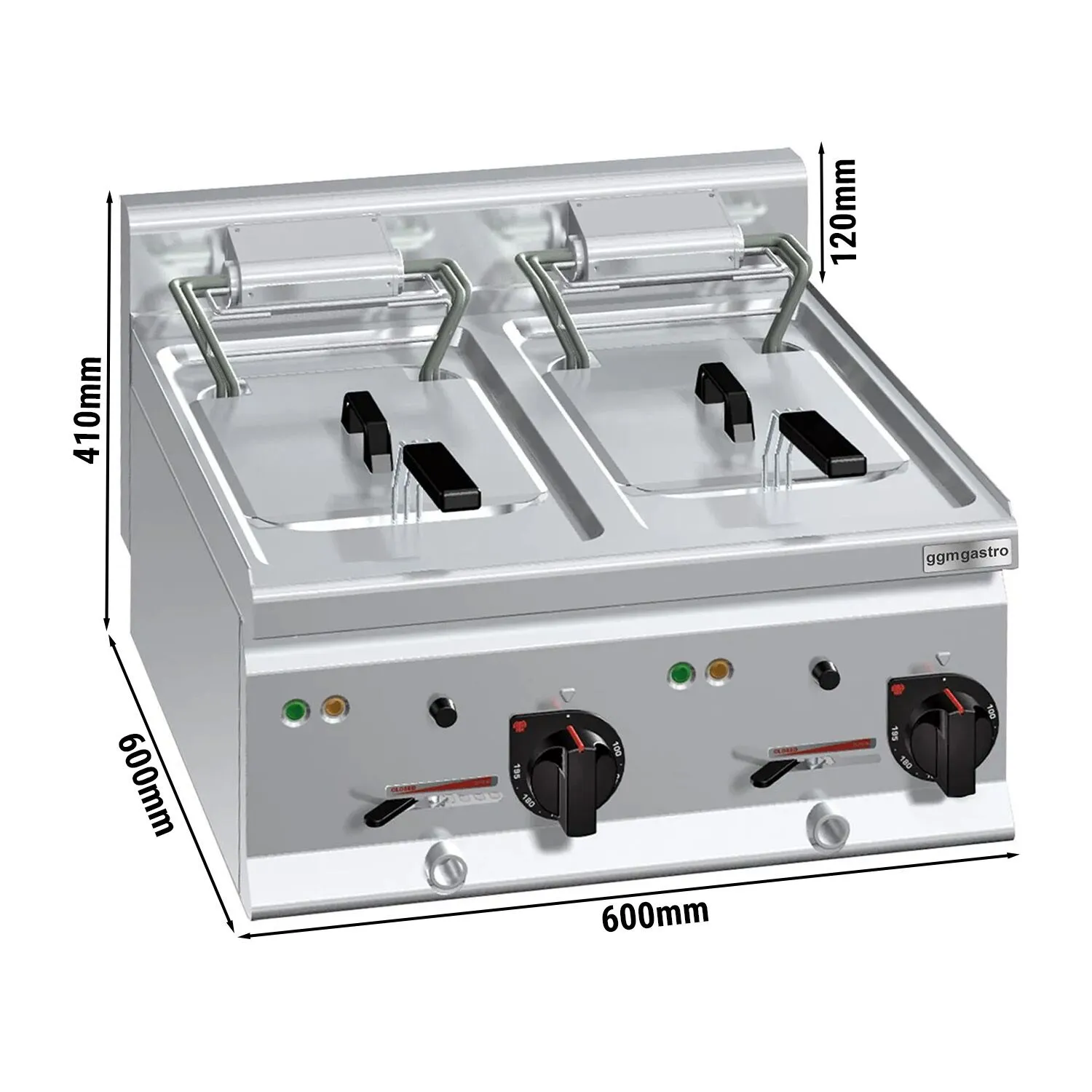 Электрическая фритюрница 10+10 л GGM Gastro EFB663M-10+10 0