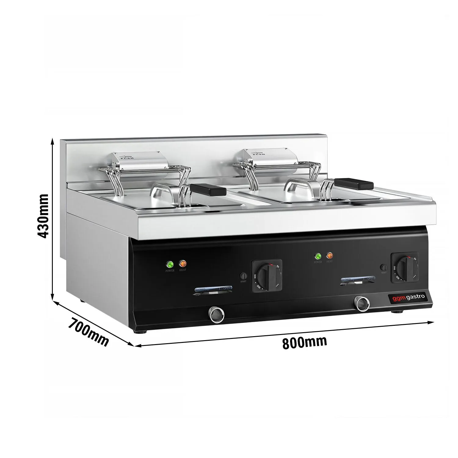 Електрична фритюрниця 10+10 л GGM Gastro EFK873H-10+10ND 0