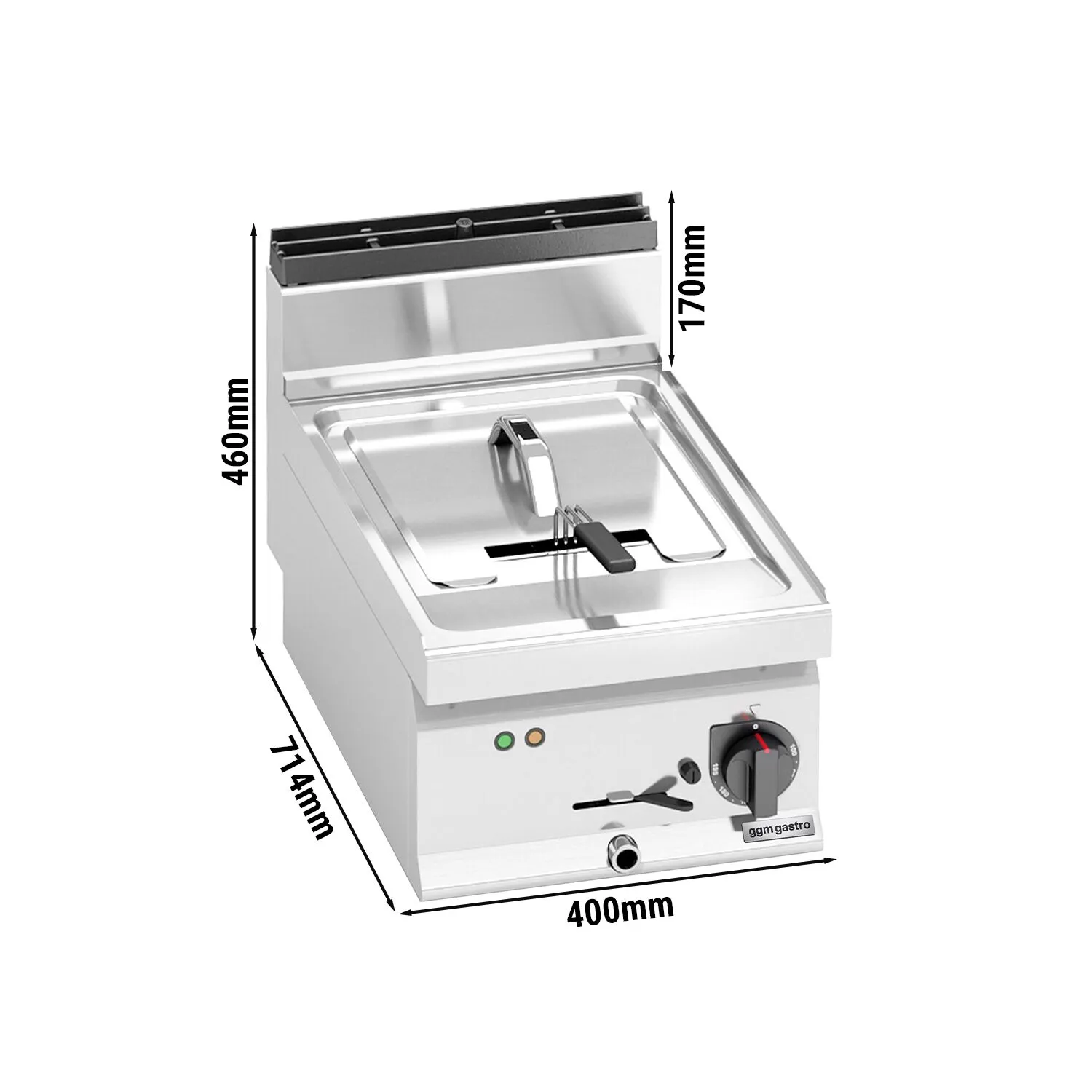 Електрична фритюрниця 10 л (6 кВт) GGM Gastro EFB473E-10 0
