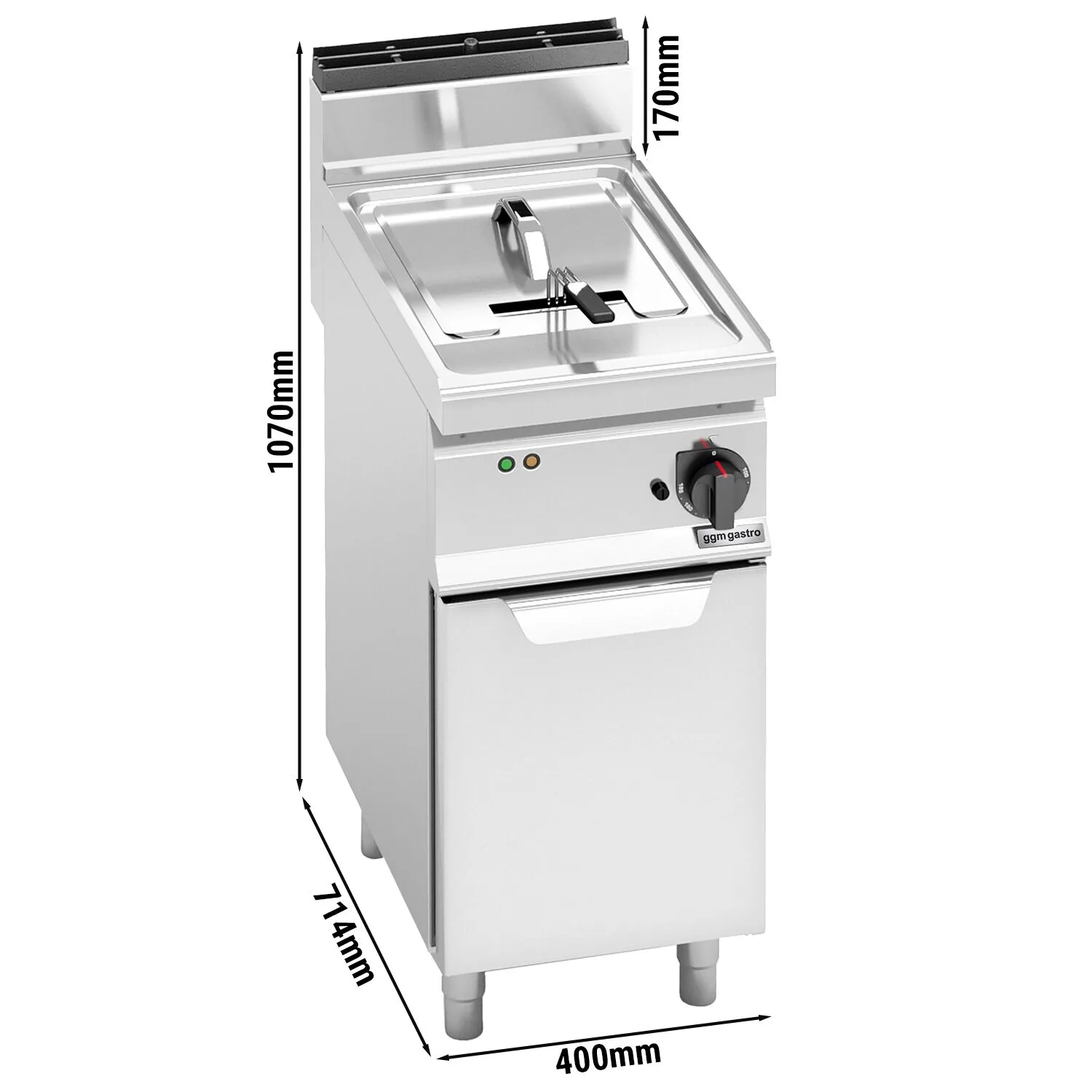 Електрична фритюрниця 10 л (6 кВт) GGM Gastro EFB479E-10 0