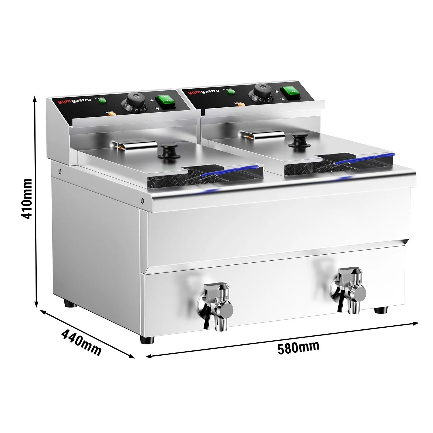 Электрическая фритюрница 12+12 л GGM Gastro EFK644-12+12N 0