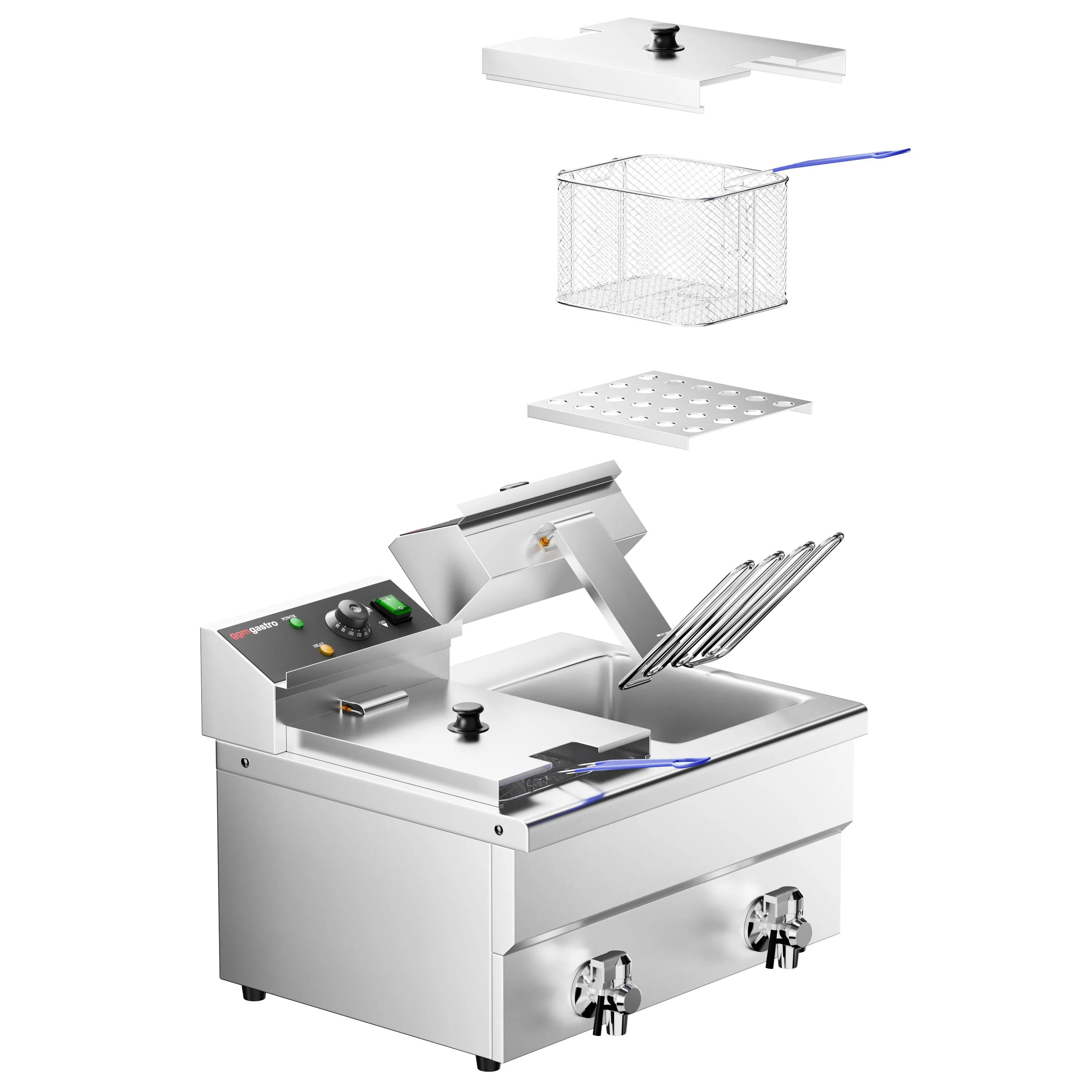Электрическая фритюрница 12+12 л GGM Gastro EFK644-12+12N 2