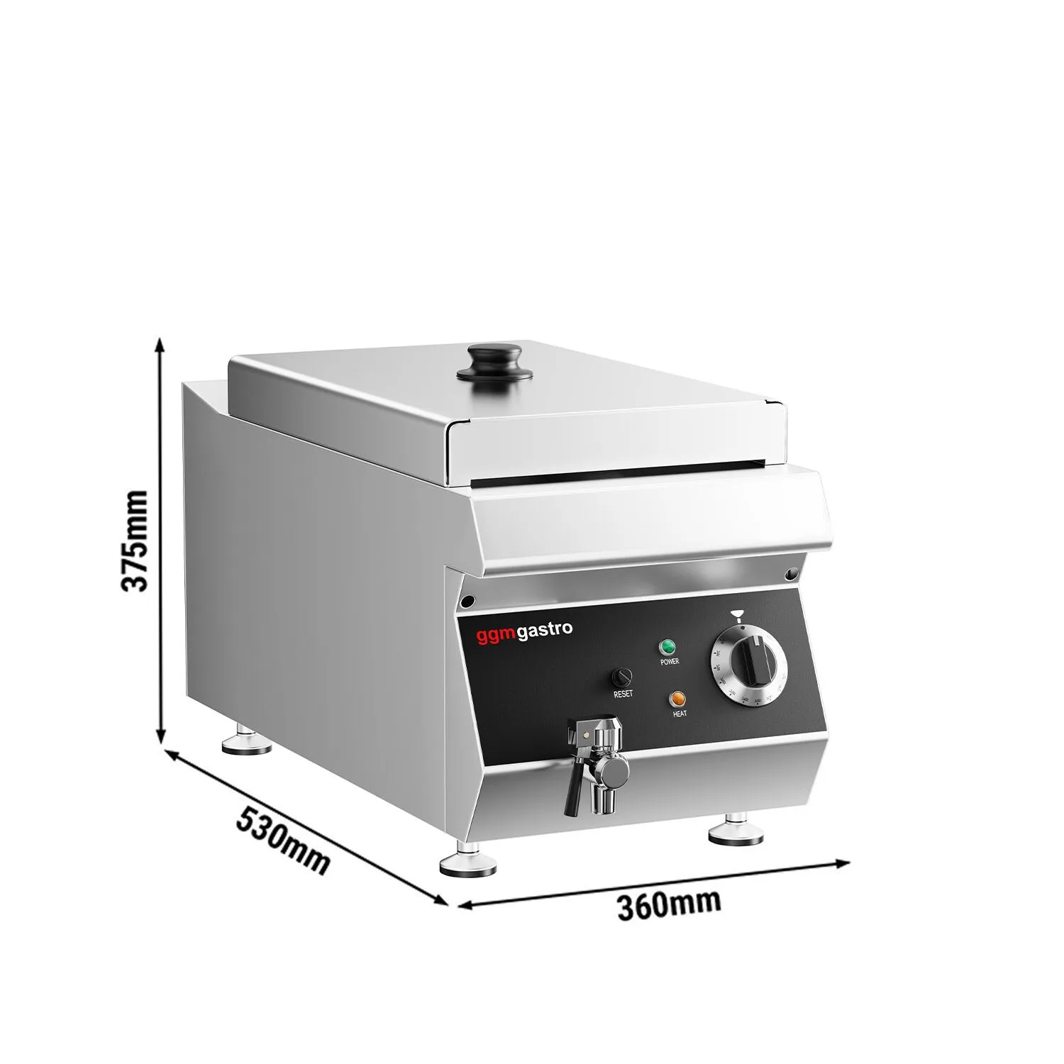 Электрическая фритюрница 13л GGM Gastro EFK653-8N 0