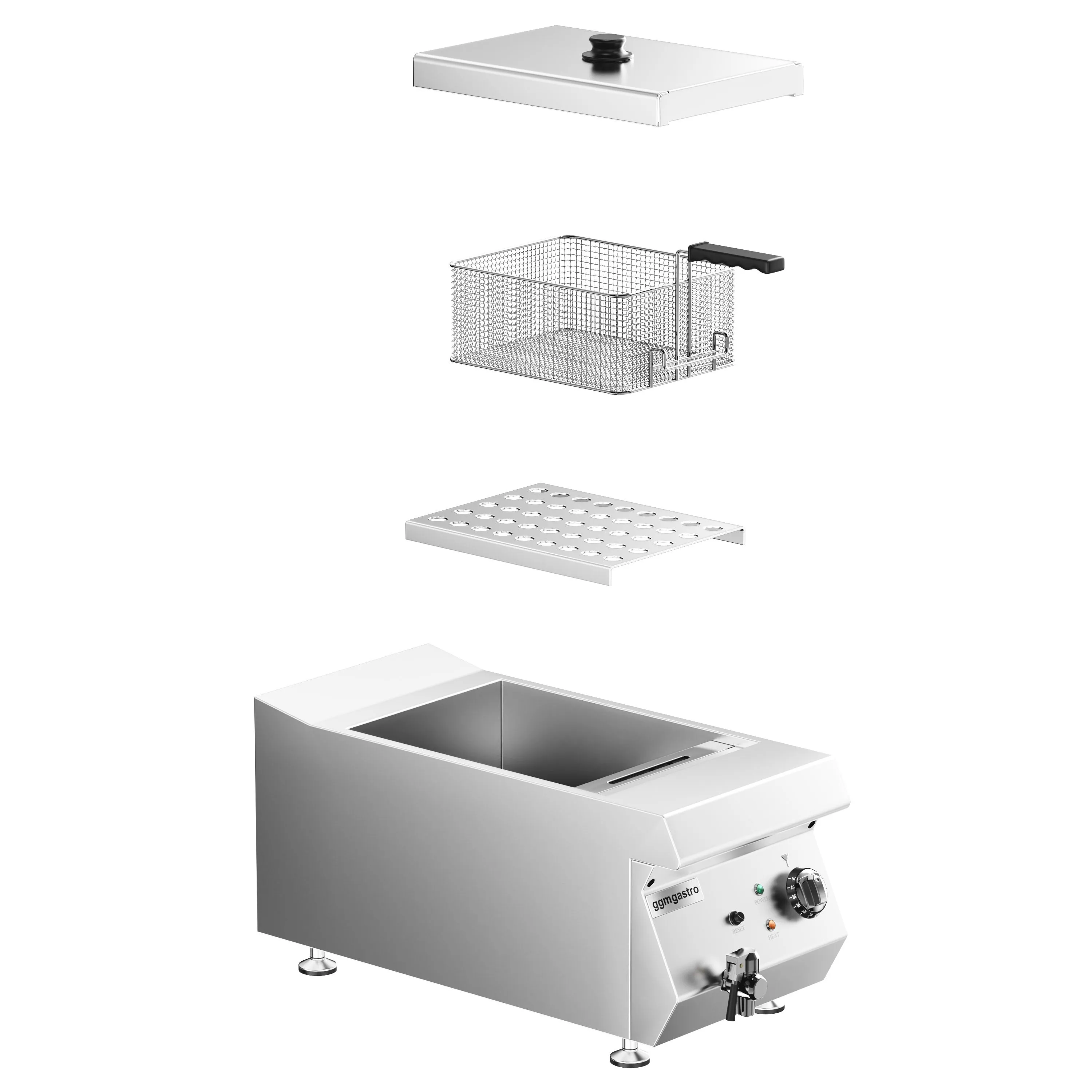 Электрическая фритюрница 13л GGM Gastro EFK653-8N 1