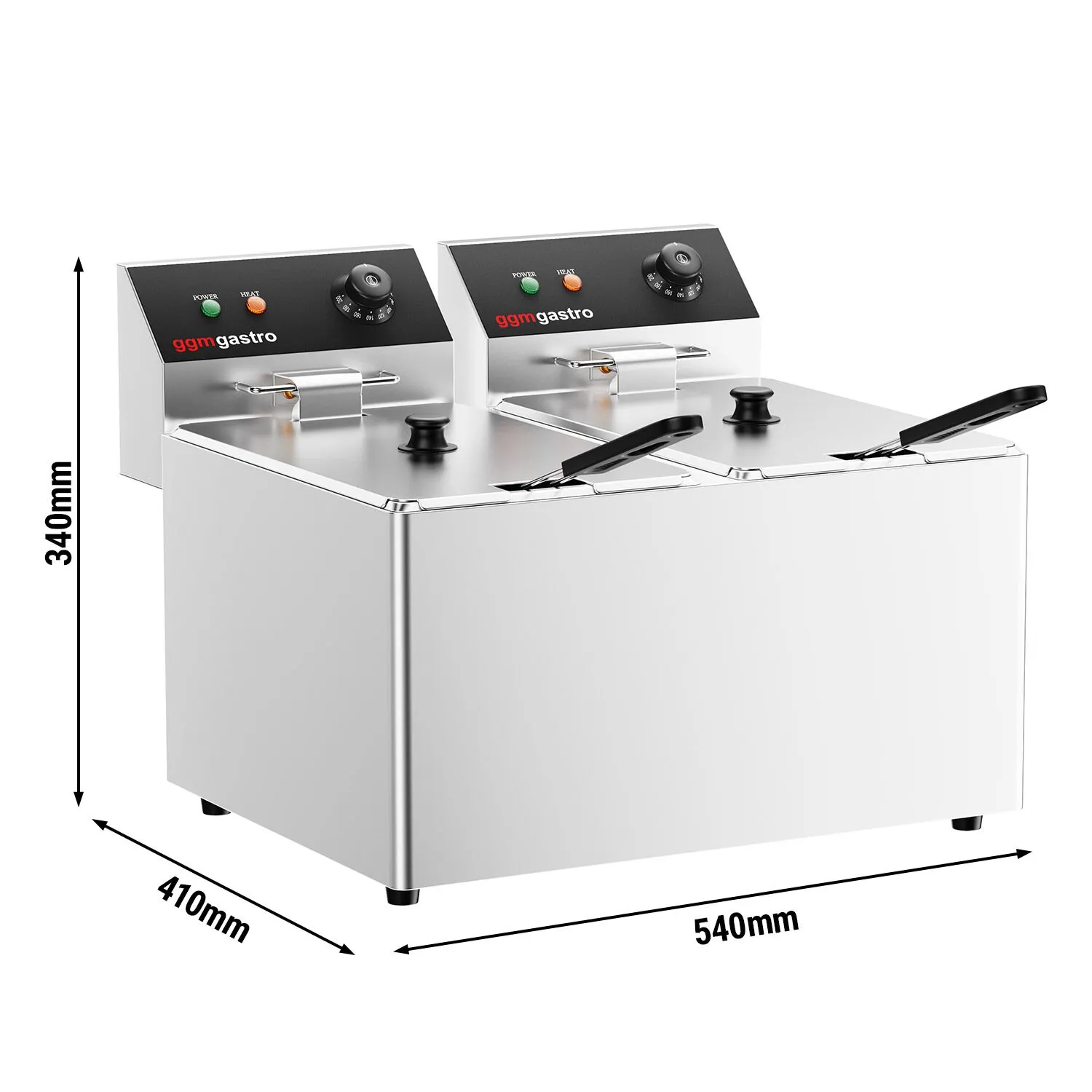 Электрическая фритюрница 8+8 л GGM Gastro EFK643-8+8N 0