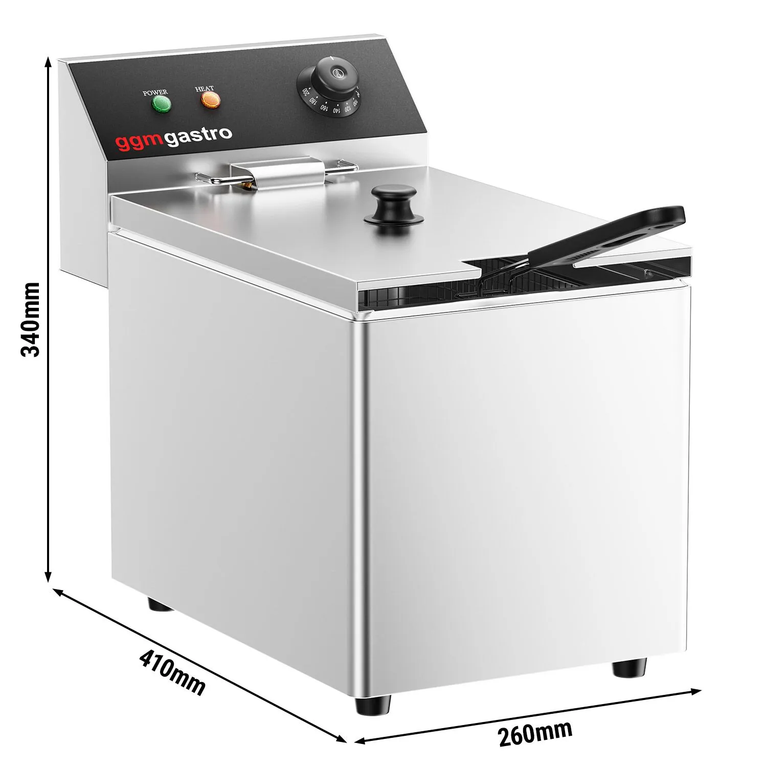 Електрична фритюрниця 8 л GGM Gastro EFK343-8N 0
