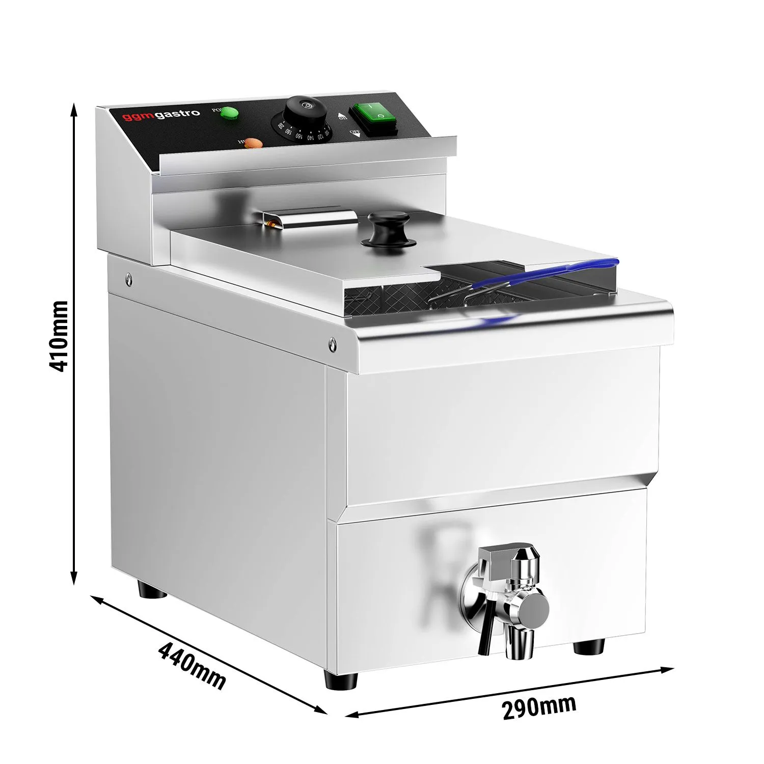 Электрическая фритюрница 8 л GGM Gastro EFK344-12N 0