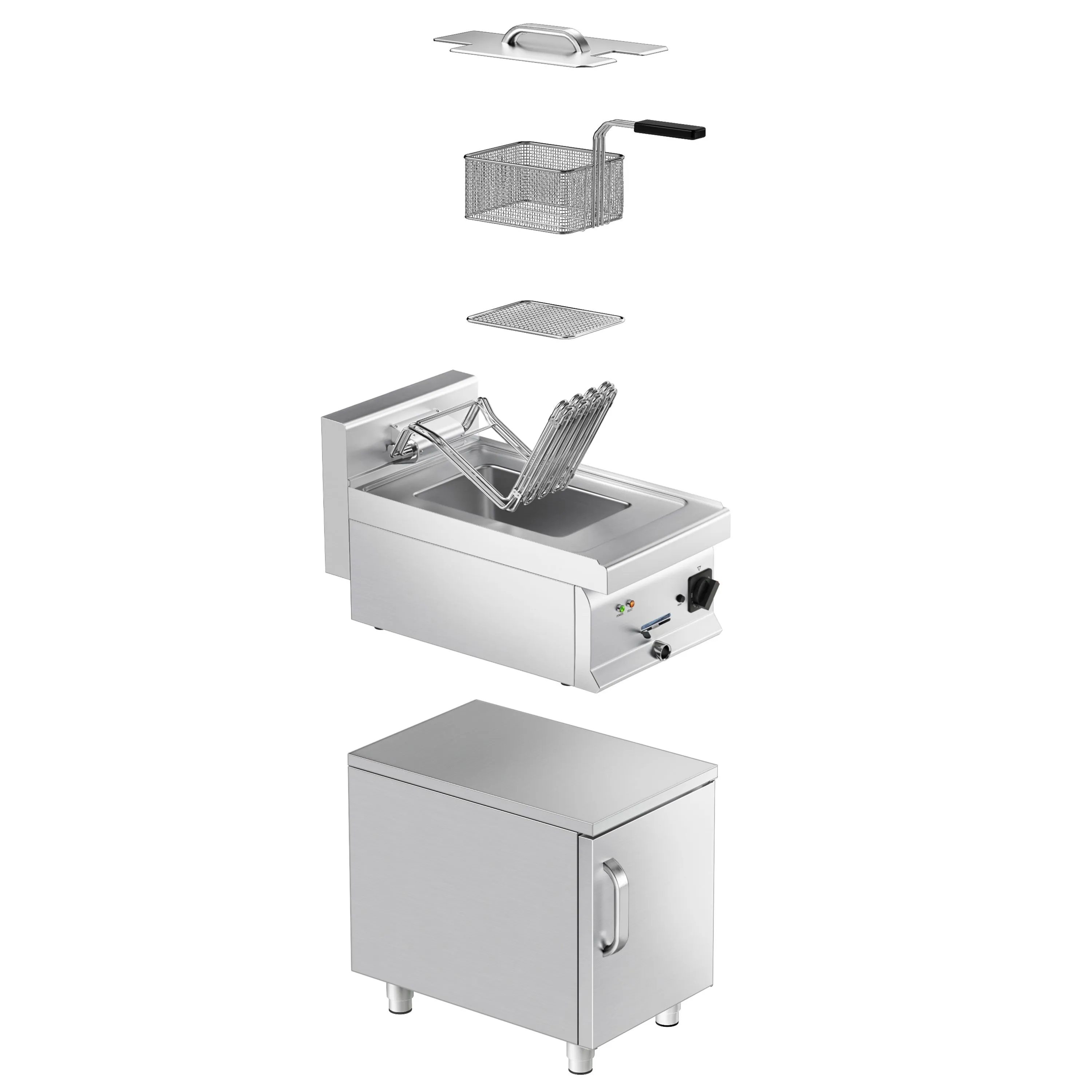 Електрична фритюрниця з підставкою GGM Gastro EFK400-END#UBK400-E 1