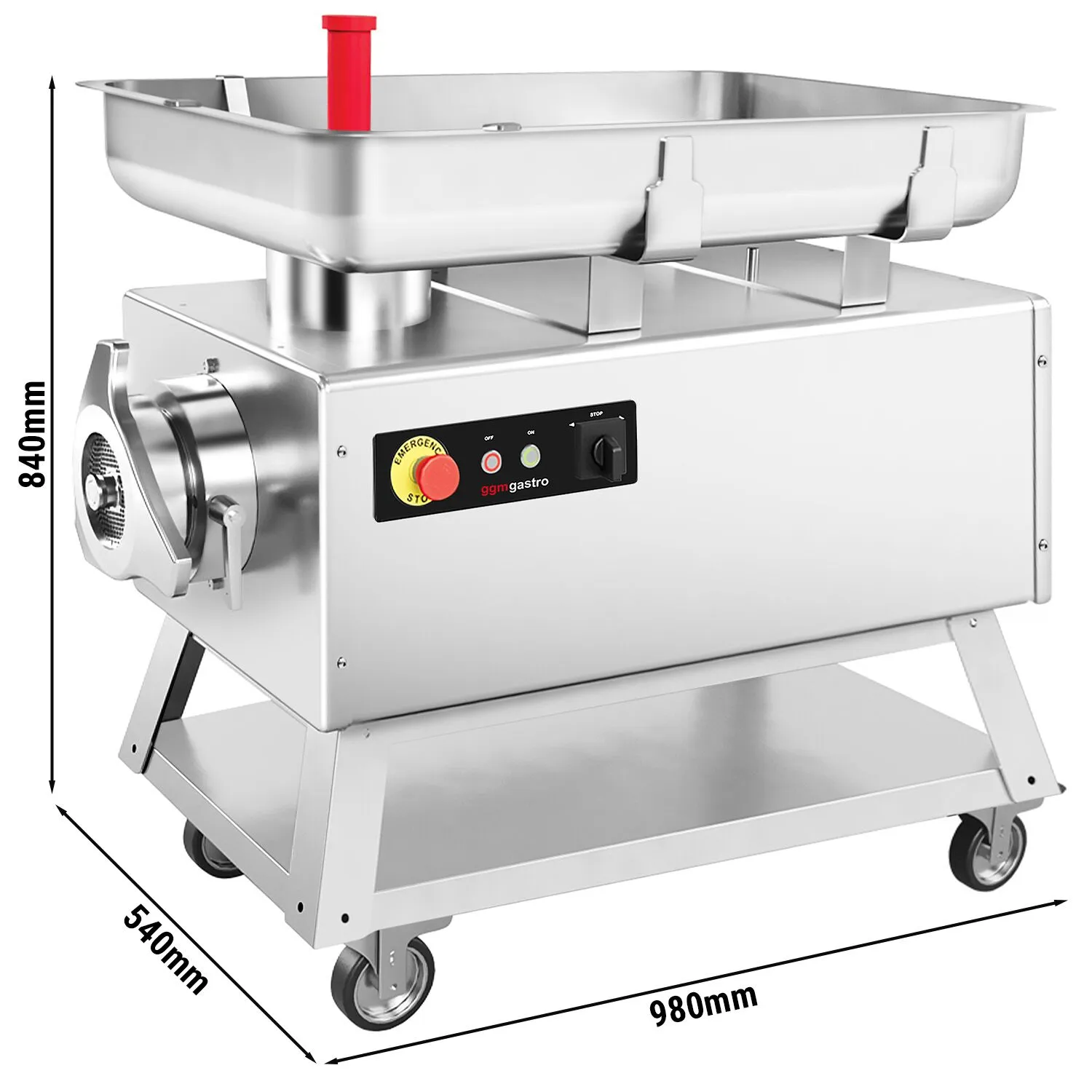 Электрическая мясорубка 42 - 700 кг/ч – на колесиках GGM GASTRO FWE700 1