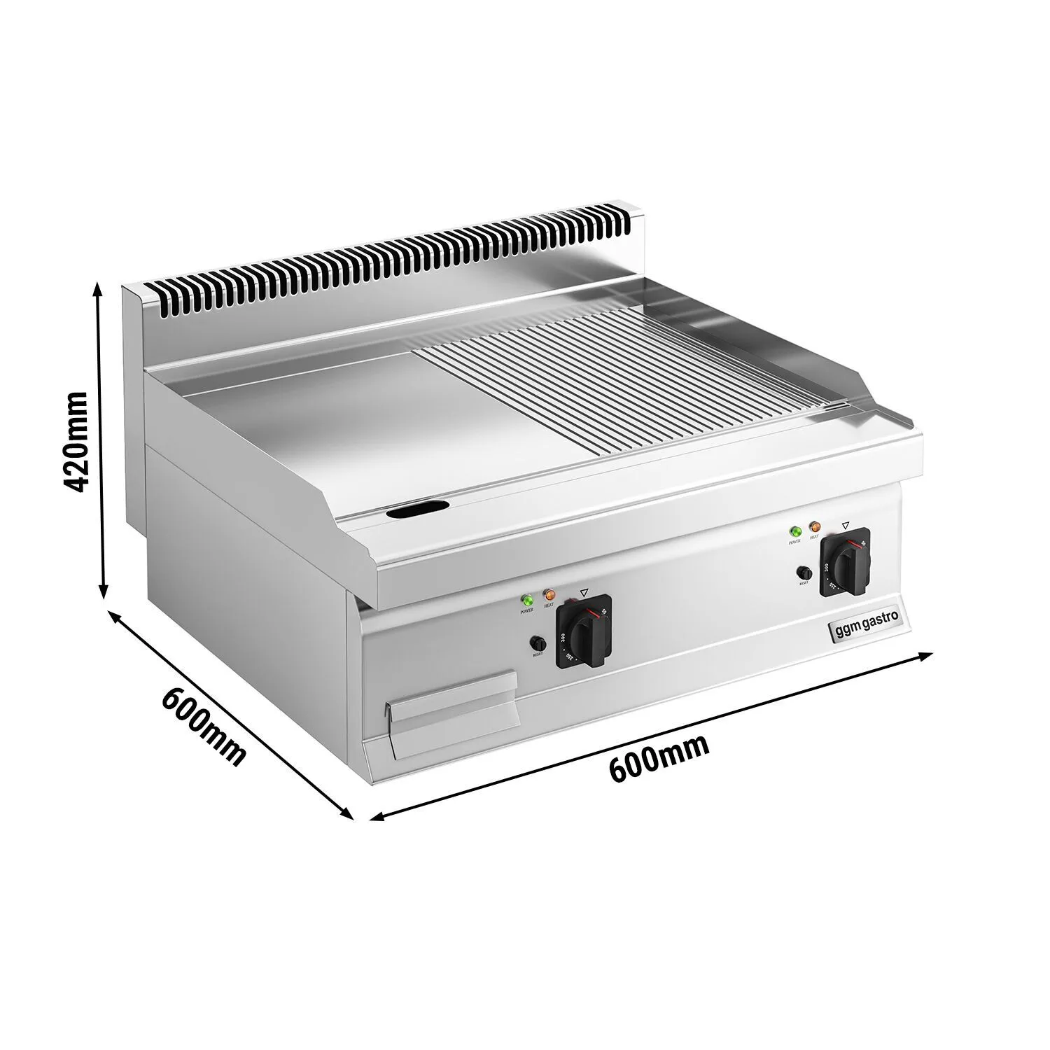Электрическая жаровая поверхность GGM-Gastro EBGK66-E 0