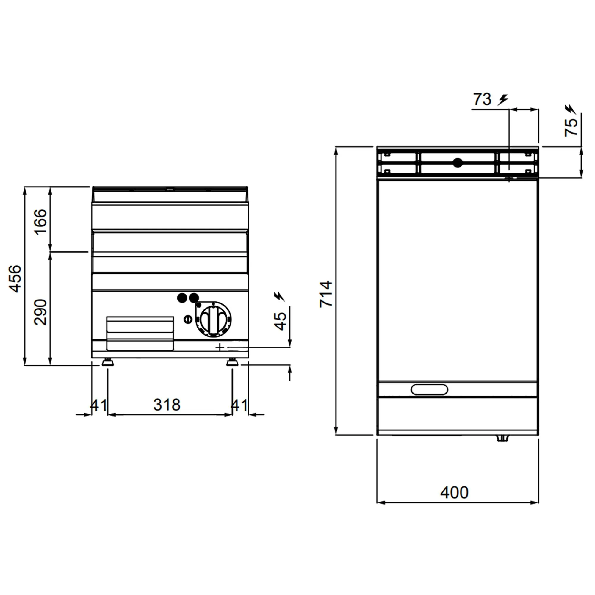 Електрична жарова поверхня GGM-Gastro EBPGGB473F 1