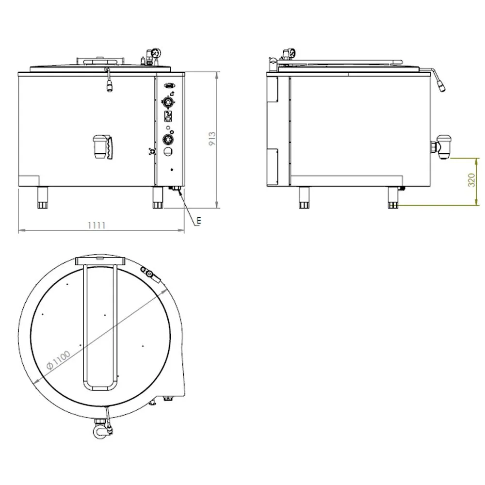 Електричний харчоварильний котел GGM-Gastro KKEOZ300 2