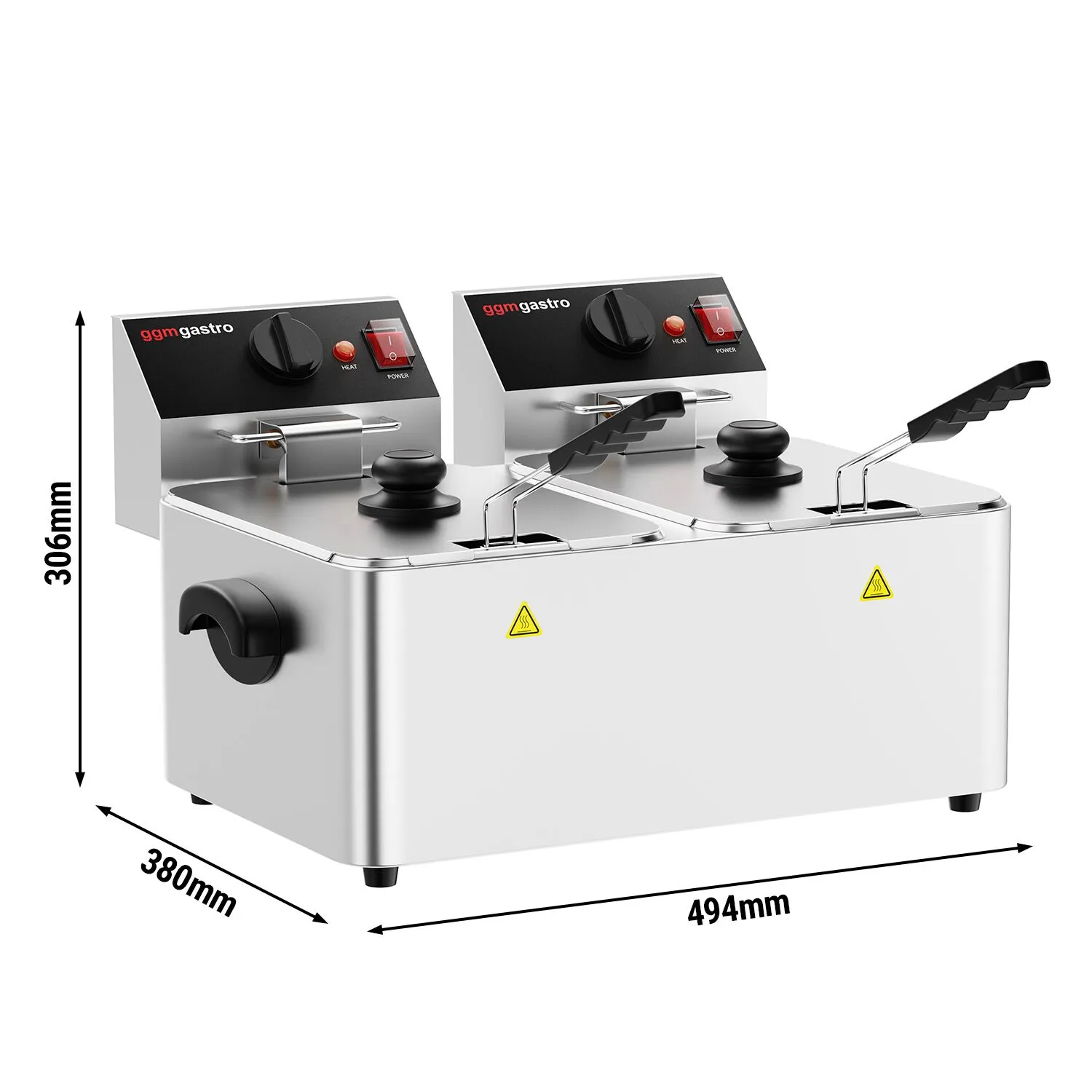 Фритюрница 4+4 л GGM Gastro EFH4+4 0